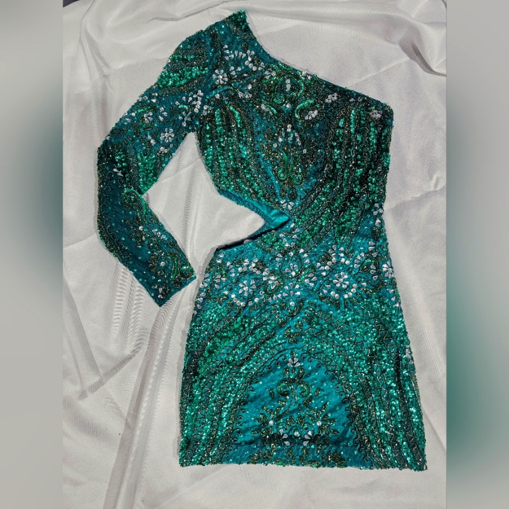 Sophia Thomas Prom/Hoco Dress, One Sleeve/One Shoulder, Cut out, Size 6